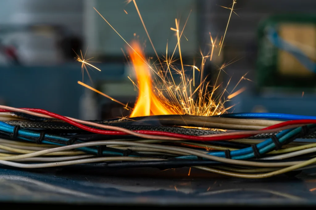 Electrical Fire from Electric Arc
